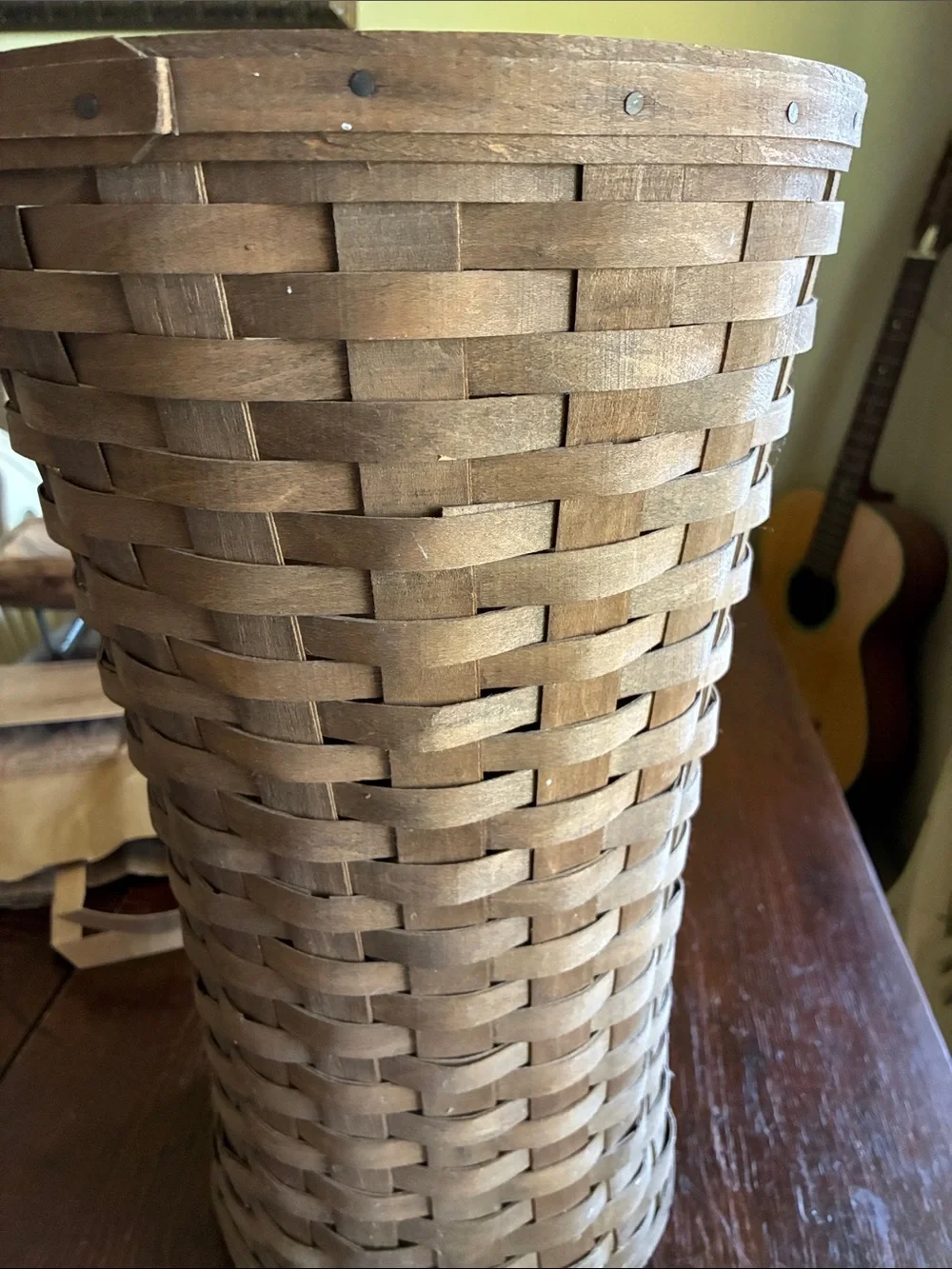 Longaberger Brown Woven Floor Umbrella basket